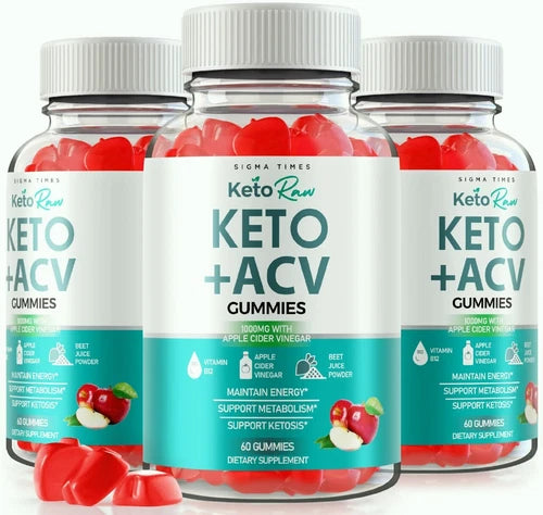 (3 Pack) Keto Raw Keto + ACV Gummies for Advanced Weight Loss & Energy