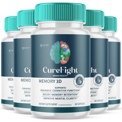 (5 Pack) CureFight Nootropic All Natural Formula Brain Supplement 300 Capsules