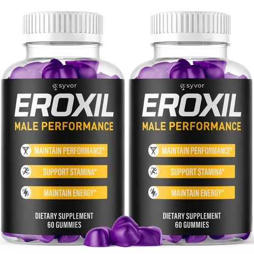 (2 Pack) Eroxil Male Gummies Advanced Eroxil Vitamin Max Supplement 120 Gummies