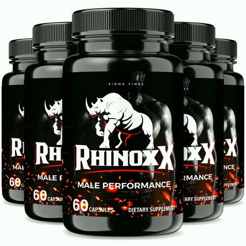 (5 Pack) Rhinox X Enhancement Pills for Men, Supports Performance & Male Energy