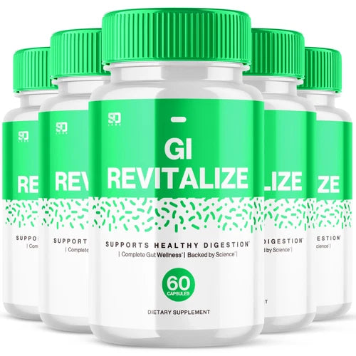 (5 Pack) GI Revitalize Capsules, GI Revitalize Digestion Support (300 Capsules)