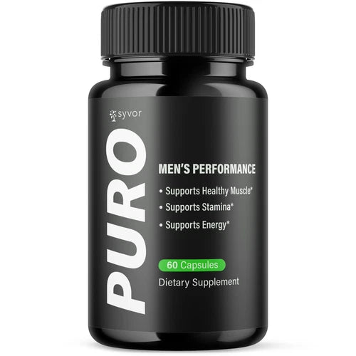 (1 Pack) Puro Pills for Men Advanced Max Formula Vitamin Supplement 60 Capsules