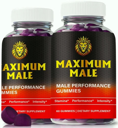(2 Pack) Maximum Male Performance Gummies to Support Virility and Energy for Men