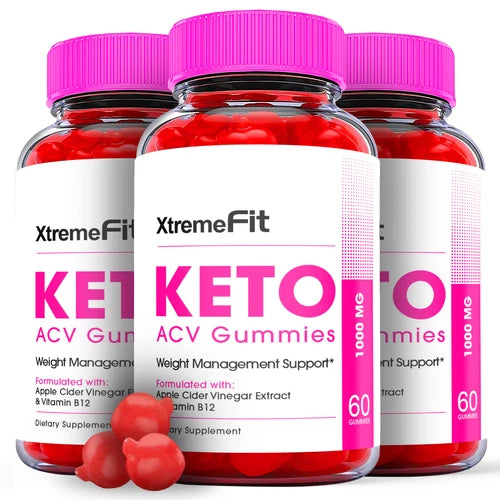 (3 Pack) Xtreme Fit Keto ACV Gummies, Xtreme Fit Keto Weight Loss (180 Gummies)