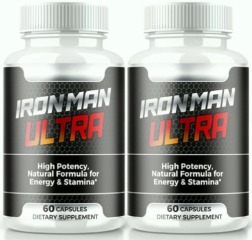(2 Pack) Iron Man Ultra Advanced Male Health Pills to Boost Stamina & Vitality