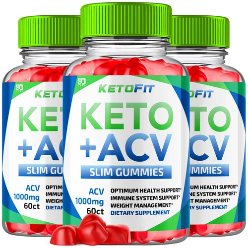 (3 Pack) KetoFit Keto + ACV Gummies, Keto Fit +  ACV Weight Loss (180 Gummies)