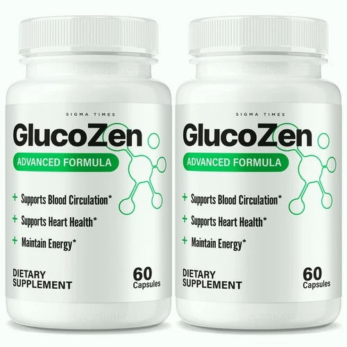 (2 Pack) GlucoZen Capsules – Gluco Zen Blood Support for Healthy Circulation