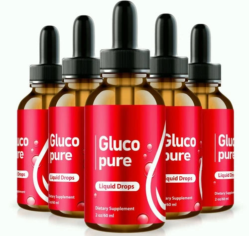 (5 Pack) Gluco Pure Liquid Drops, GlucoPure Blood Sugar & Pressure Support