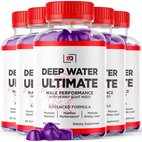 (5 Pack) Deep Water Ultimate Gummies For Men, Advanced Performance Supplement