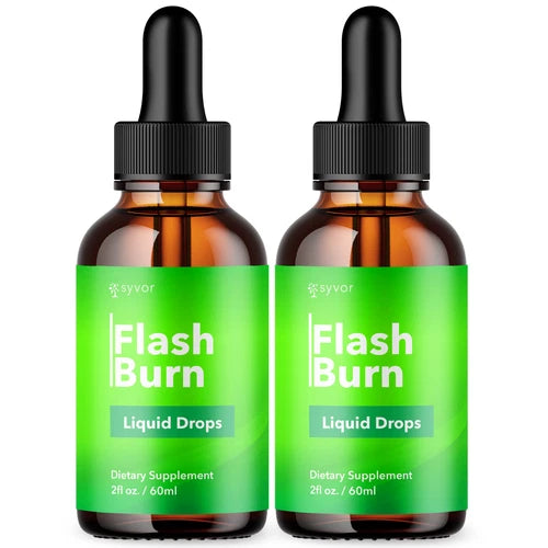 Flash Burn Drops Advanced Formula Health & Fitness Support Supplement (2 Pack)