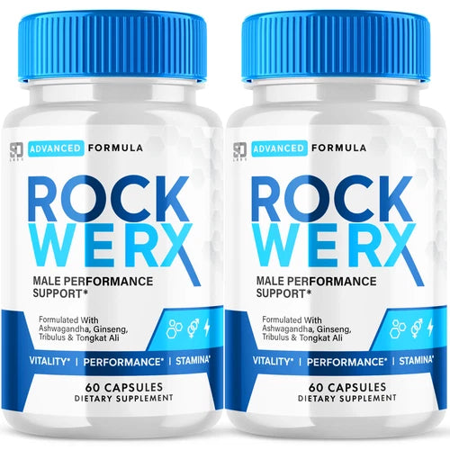 (2 Pack) Rock Werx Male Pills, Maximize Energy, Vitality & Stamina 120 Capsules