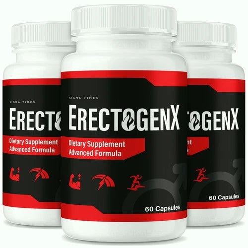 (3 Pack) ErectogenX for Men,  Erectogen X Advanced Male Performance Support