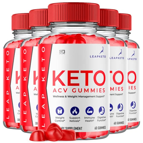(5 Pack) Leap Keto ACV Gummies, Leap Keto Gummies for Weight Loss (300 Gummies)