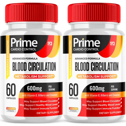 Prime Cardio Control Pills - Supports healthy blood sugar & circulation (2 Pack)