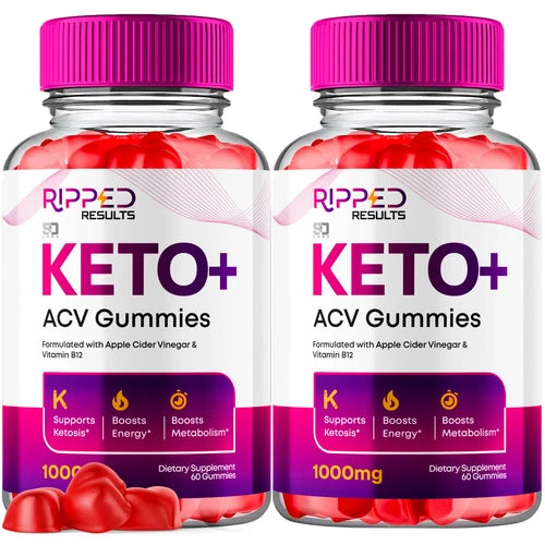 (2 Pack) Ripped Results Keto, RippedResults ACV Weight Loss Gummy (120 Gummies)