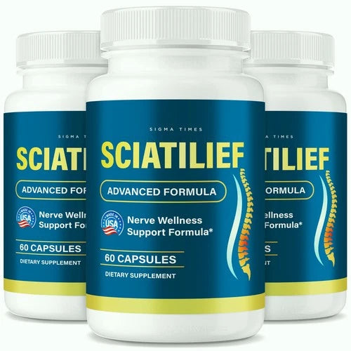 (3 Pack) Sciatilief Capsules - Advanced Formula for Nerve Health Support
