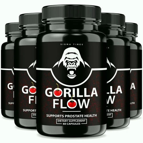 (5 Pack) Gorilla Flow Men's Prostate Health Pills for Advanced Urinary Support