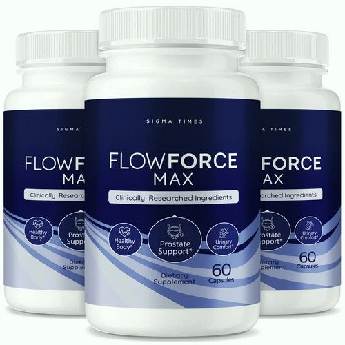 (3 Pack) FlowForce Max All-Natural Dietary Supplement to Improve Strength