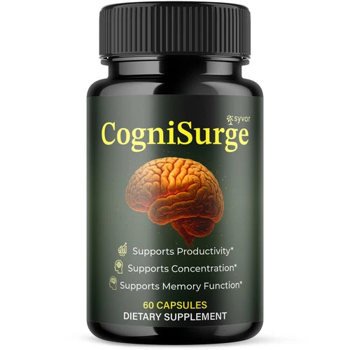 (1 Pack) CogniSurge Nootropic All Natural Formula Brain Supplement 60 Capsules