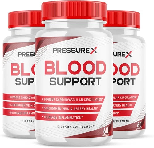 Pressure X Blood Support Supplement Pills - PressureX Blood Sugar Support 3 Pack