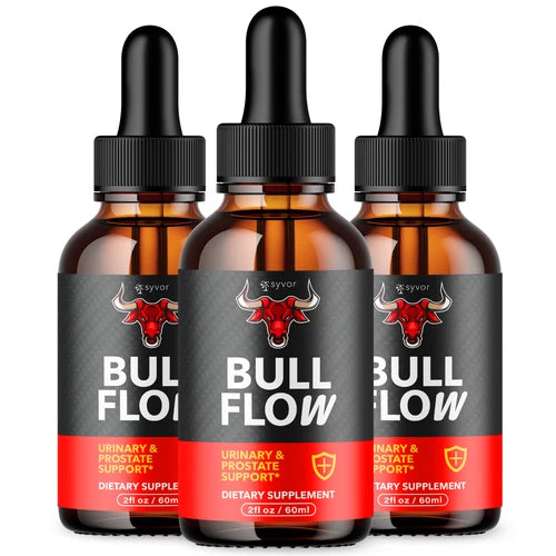 (3 Pack) Bull Flow Drops Prostate Support Advanced Vitamin Supplement 90 Serving