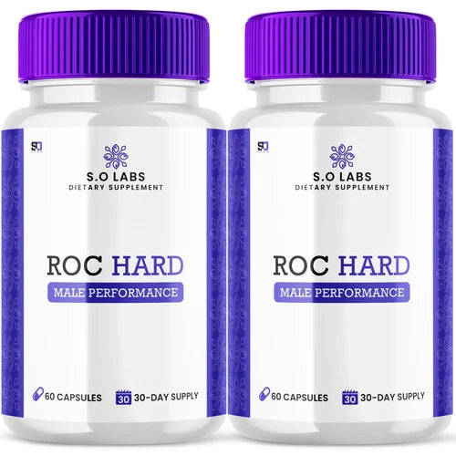 (2 Pack) Roc Hard Male Pills - Enhances Energy, Vitality & Stamina - 120 Caps