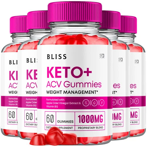 (5 Pack) Bliss Keto Gummies, Bliss Keto ACV Gummies Weight Loss  (300 Gummies)