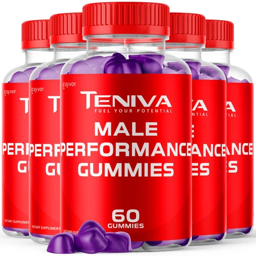 (5 Pack) Teniva for Men Gummies Advanced Formula Vitamin Supplement 300 Gummies