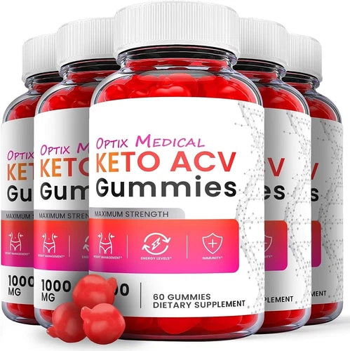 Optix Medical Keto Gummies- Optix Medical ACV Gummys Weight Loss ORIGINAL-5 Pack