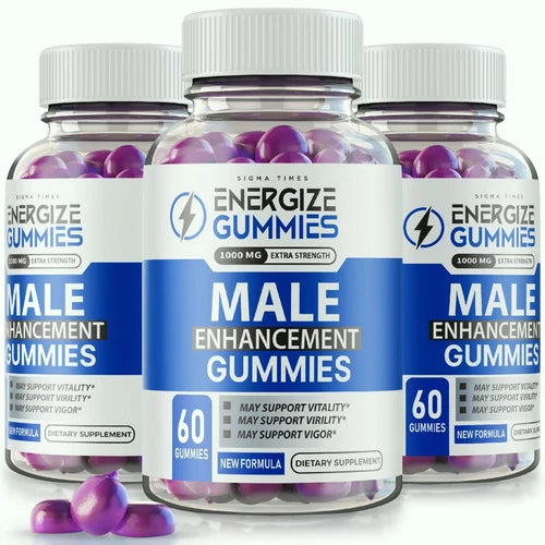 (3 Pack) Energize Male Gummies, Gummy for Men to Support Vitality and Virility