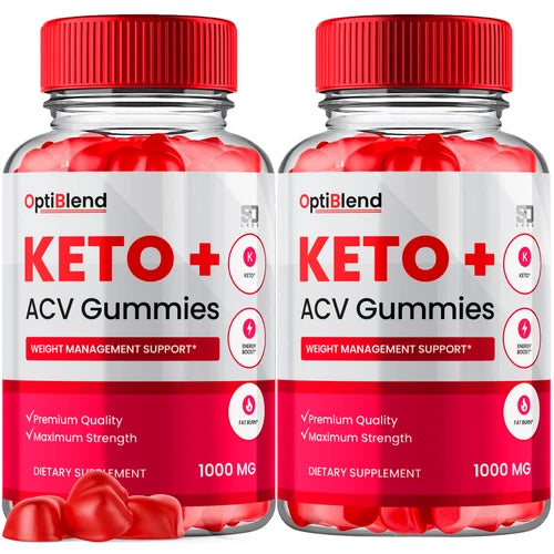 OptiBlend Keto+ACV Gummies Maximum Strength Support Weight Management (2 Pack)