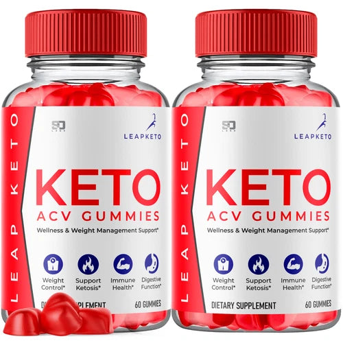 (2 Pack) Leap Keto ACV Gummies, Leap Keto Gummies for Weight Loss (120 Gummies)