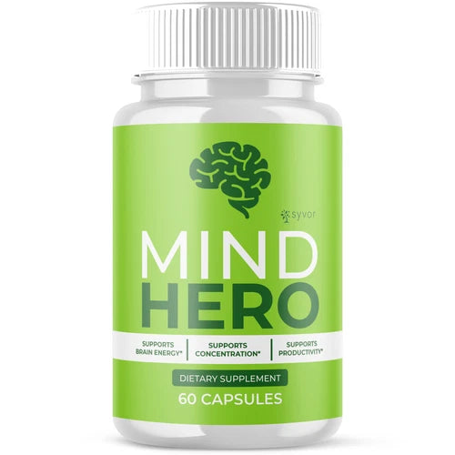 (1 Pack) Mind Hero Nootropic All Natural Formula Brain Supplement 60 Capsules