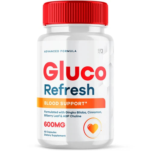 (1 Pack) Gluco Refresh Pills - Blood Sugar Health Support Formula - 60 Capsules