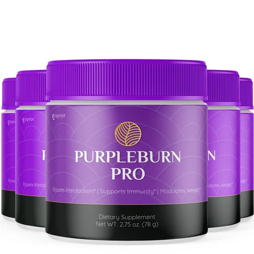 (5 Pack) Purpleburn Pro Powder Support Weight Management & Fitness 150 Servings