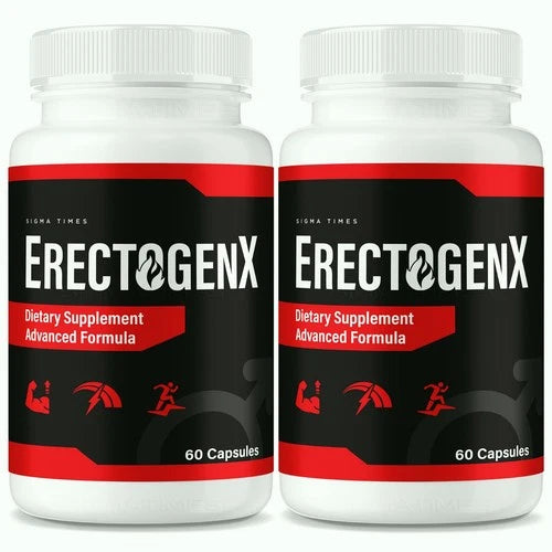 (2 Pack) ErectogenX for Men,  Erectogen X Advanced Male Performance Support