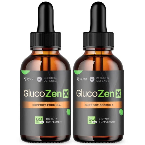 (2 Pack) Gluco Zen X Blood Support Drops Advanced Vitamin Supplement 60 Servings