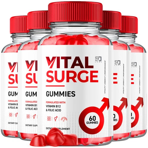 Vital Surge Male Gummies,  Vital Surge Testo Support Gummys Performance (5 Pack)