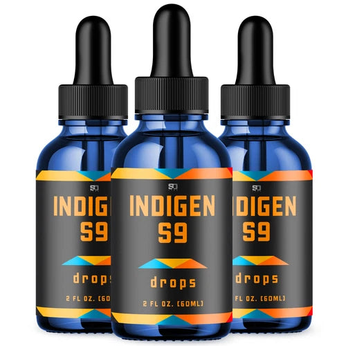 Indigen S9 Blood Drops - Support Blood Health & Balanced Lifestyle - 3 Pack