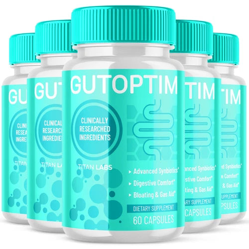 (5 Pack) Gutoptim Probiotic Gut Health Formula Enhance Digestion (300 Capsules)