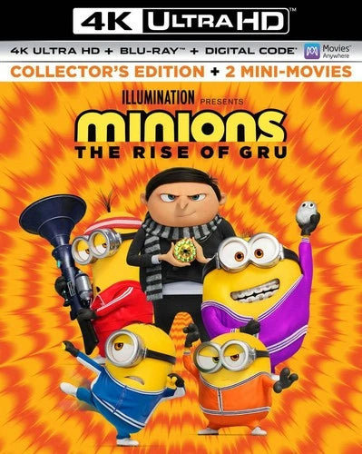 Minions The Rise of Gru 4K UHD Blu-ray Steve Carell NEW