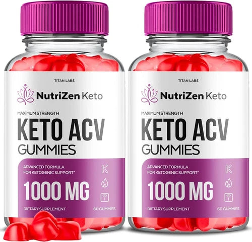 (2 Pack) Nutrizen Keto Gummies, Nutrizen ACV Gummies Weight Loss (120 Gummies)
