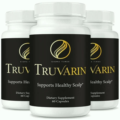 (3 Pack) Truvarin Capsules – Tru Varin Natural Support for Healthy Hair & Scalp