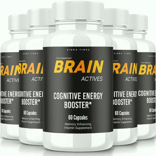 (5 Pack) Brain Actives Cognitive Brain Booster Pills for Advanced Memory & Focus