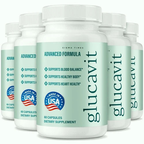 (5 Pack) Glucavit Capsules, Gluca Vit Advanced Blood Support Formula