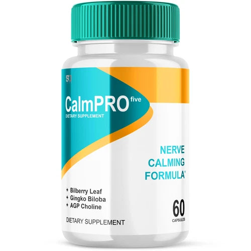 CalmPro5 Calm Pro 5 Nerve Support Pills Calming Supplement (60 Capsules)