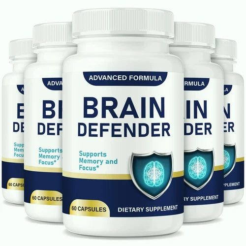 (5pk) Brain Defender Memory & Brain Support Capsules, Advanced Cognitive Formula