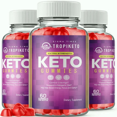 (3 Pack) Tropiketo Fat Burning Gummies for Advanced Weight Loss and Energy