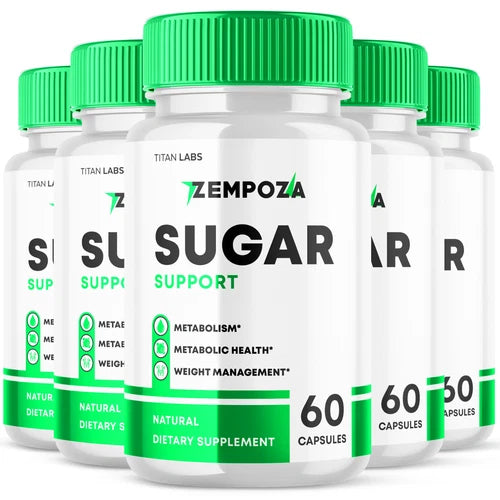 (5 Pack) Zempoza Sugar Support- Zempoza Blood Health Formula (300 Capsules)