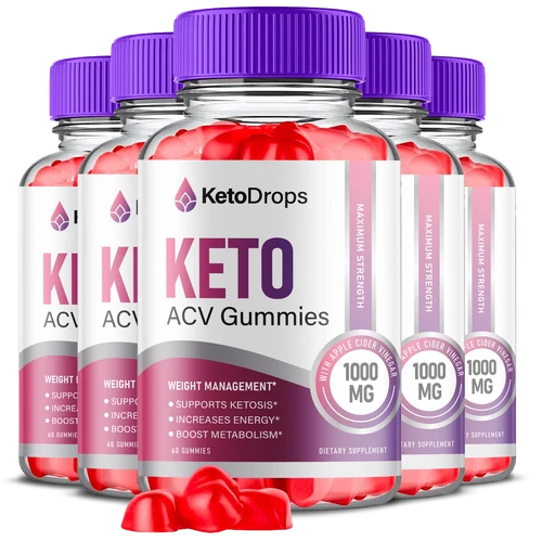 (5 Pack) Keto Drops, Keto Drops ACV Gummies Weight Loss, Burn Fat  (300 Gummies)